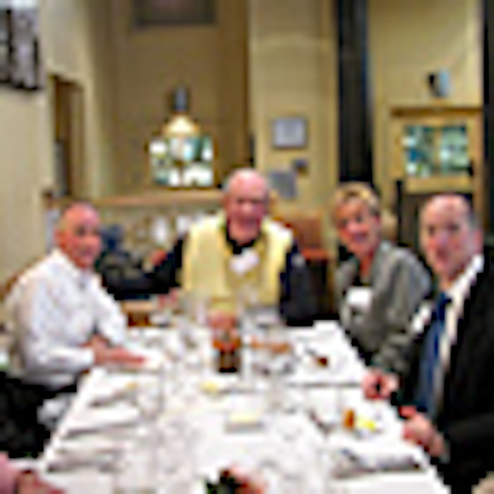 From left: Lee Beuk, Bedoukian Research; John Wilson, Allen Flavors; Joe Moran, Allen Flavors; Jean-Pierre Tetrault, Robertet; Tricia Weber Moran, Pharmco Products; and Bob Bauer, NAFFS.