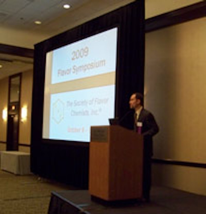 Jack Fastag (David Michael & Co.), president of Society of Flavor Chemists, opens the 2009 Flavor Symposium.