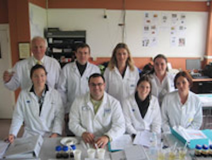 Course tutor David Baines (far left, backrow) with course attendees
