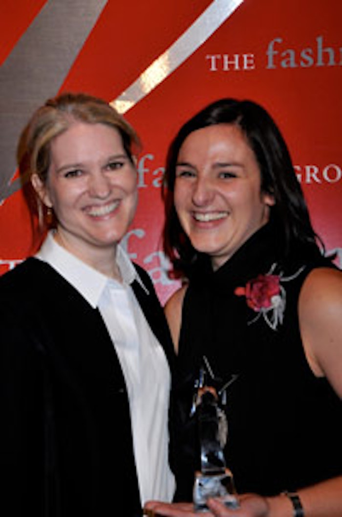 Left to right: Presenter Jane Larkworthy, beauty director at W magazine, with IFF perfumer Juliette Karagueuzoglou.