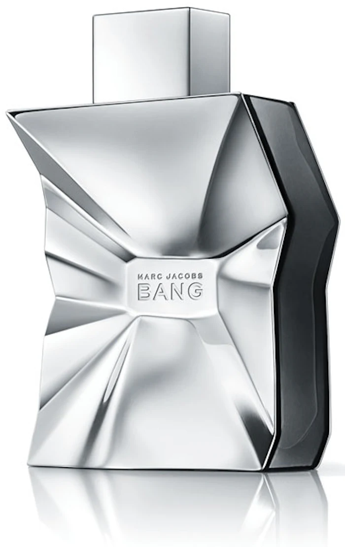 A prime example of the trend for geometric/desconstructed shapes, the bottle for Bang by Marc Jacobs actually looks like a smashed piece of industrial metal, which is a clever reference to the product name.