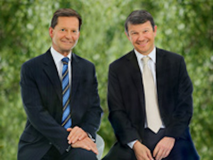 Vernon Sankey, chairman of the board for Firmenich, and Patrick Firmenich, CEO of Firmenich