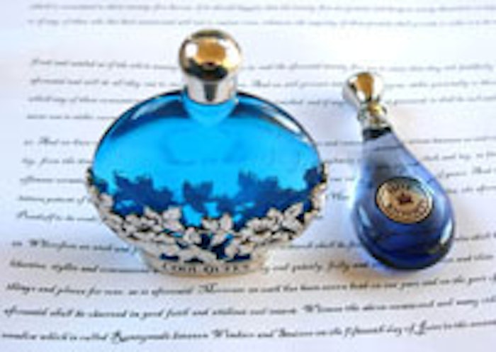 Royal scents Cool Queen (left) and Hot Knights (right) by perfumer John King.