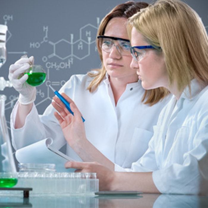 group of the students working at the laboratory