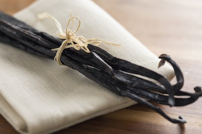 vanilla beans on cutting board