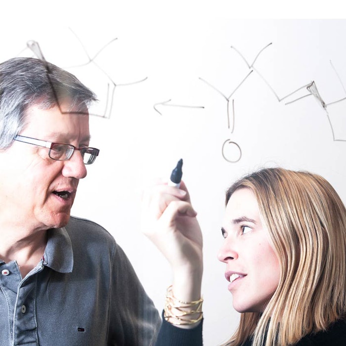 Firmenich team members working through synthetic formulations. Photo courtesy of Firmenich.