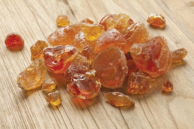 Arabic gum in the raw