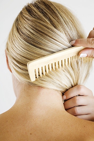 Brushing hair