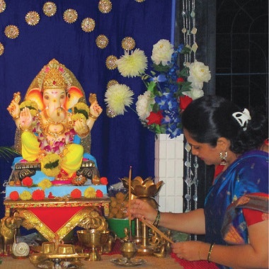 Someone performing a ritual