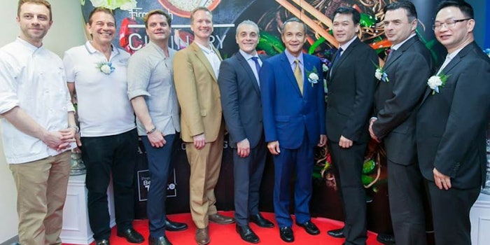Left to Right: Stefano Marciano (chef designer Europe), Gerry Van Gerven (technical director Indochina), Matthew Walter (global head culinary), Darrel Fletcher (regional business development director, savory), Eduardo Pares (VP, global savory strategic business unit), Ed Alejandrino (VP SEA & NEA), Nick Ong (regional project director, Asia Pacific), Laith Wahbi (directory, savory product portfolio and tech), Pira Pitukcheewanot (VP flavors Indochina and GM)