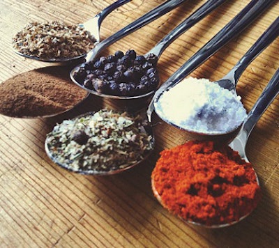 Spices on a spoon