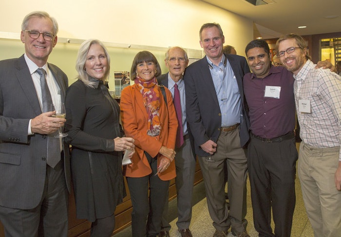 RIFM president James Romine, Ph.D.; Sheila Romine; Laure Moutet Manheimer; with Kerry executives Steven Manheimer; Otis Curtis V; Rajesh Potineni, Ph.D.; and Michael Kemp, Ph.D., at the Double Tasty dinner. Kerry was a major supporter of the 50th Anniversary celebration and ITTSD conference.