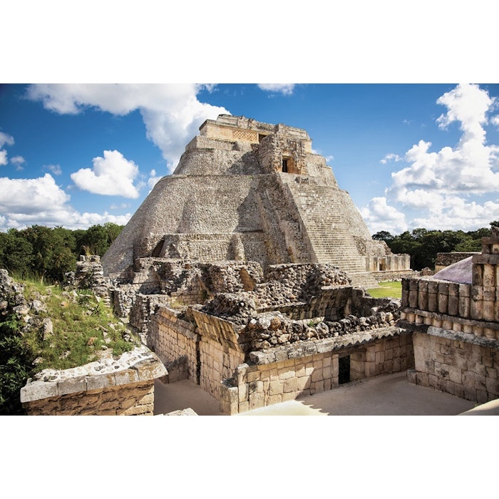 Copal blanco is a sap found in the pitch pine, which hardens in contact with the air. Also known as the “blood of trees,” it was used in sacred rituals in North American Aztec and Mayan cultures to lift the veil between the spirit realm and the human realm. Pictured here is the Magician Piramide del Adivino in the ancient Mayan city Uxmal in Mexico. Photo by Aleksandar Todorovic via Dreamstime.