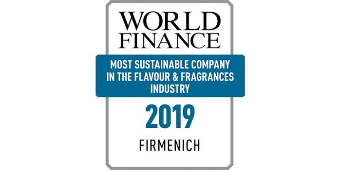 Firmenich was recently recognized as the Most Sustainable Company in the Flavor and Fragrances Industry.