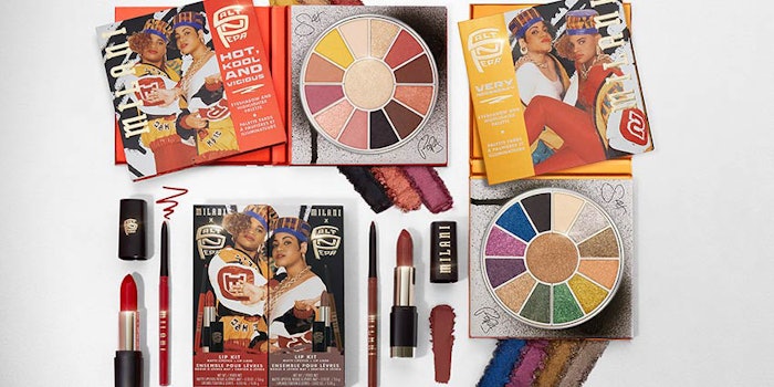 Milani and Salt-N-Pepa&rsquo;s collection features CD-shaped eye/face palettes, matte lipsticks and lip liner that channel the energy of the duo's confident and fun-loving spirit with pigmented and playful colors.