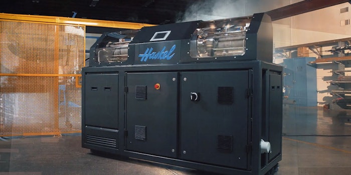 Haskel has introduced its new electric gas boosters for use in clean, indoor facilities.