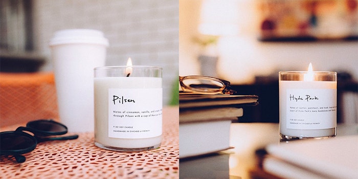 Annie Cantara creates Chicago scented candles.