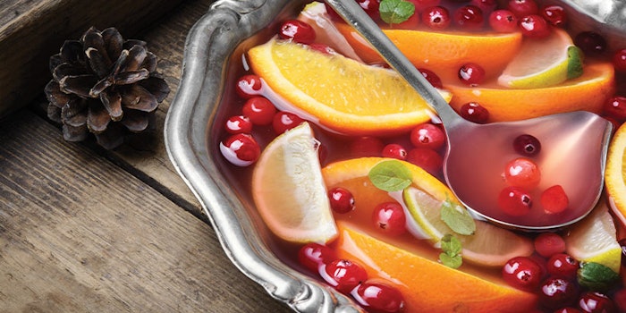 A fair number of this month’s ingredients feature festive fruity flavors.