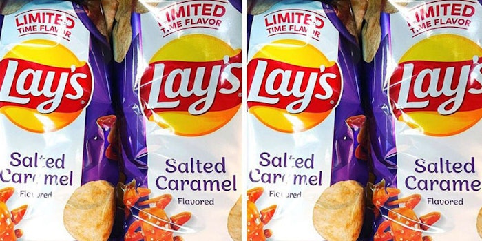 Lay's Salted Caramel chips. Photo: Yahoo.