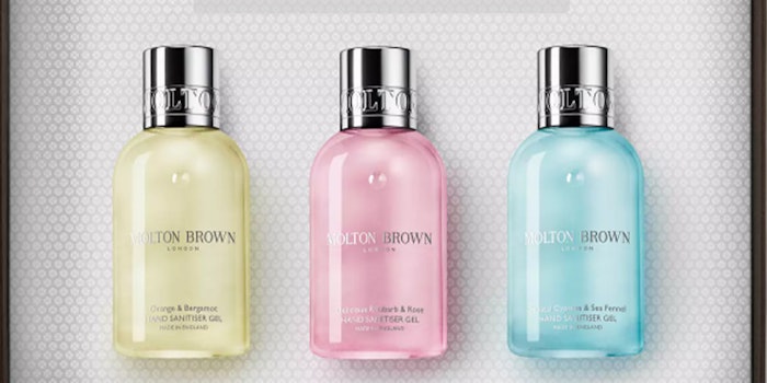 Molton Brown's hand sanitizer line. Photo: Molton Brown.