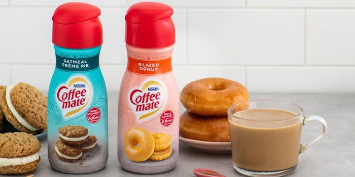 Coffee Mate's newest flavor additions: Glazed Donut and Oatmeal Cream Pie. Photo: Coffee Mate's Twitter page.