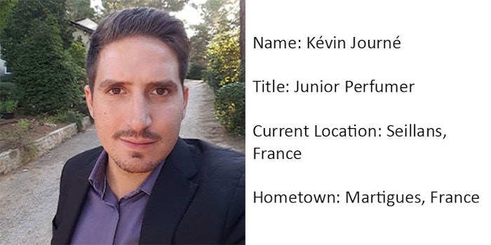 This month's Profiles column features Kévin Journé, junior perfumer at Sozio.