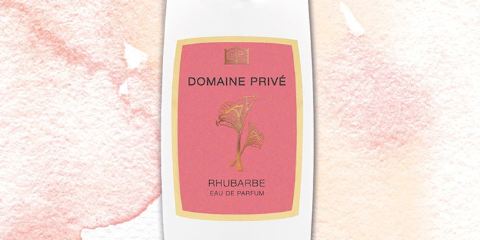 ICPs' new brand addition, Domaine Prive Parfums' Rhubarb Fragrance. Photo: domaine prive parfums.