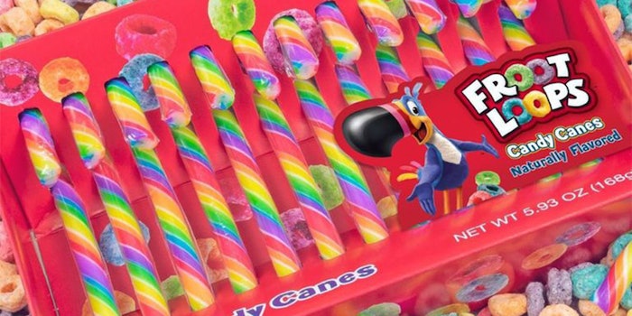 Froot Loops candy canes. Photo: Froot Loop's Facebook.