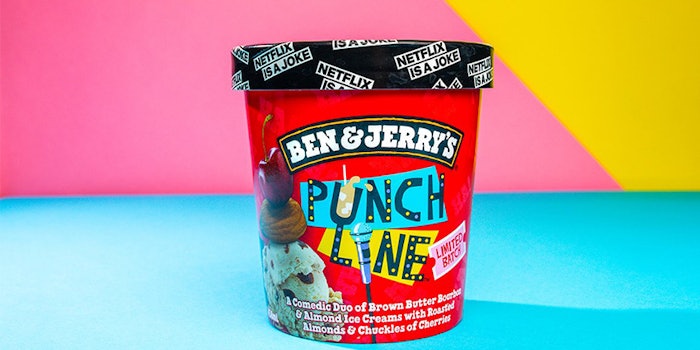 Ben & Jerry's Punch Line ice cream. Photo: Ben & Jerry's Twitter.