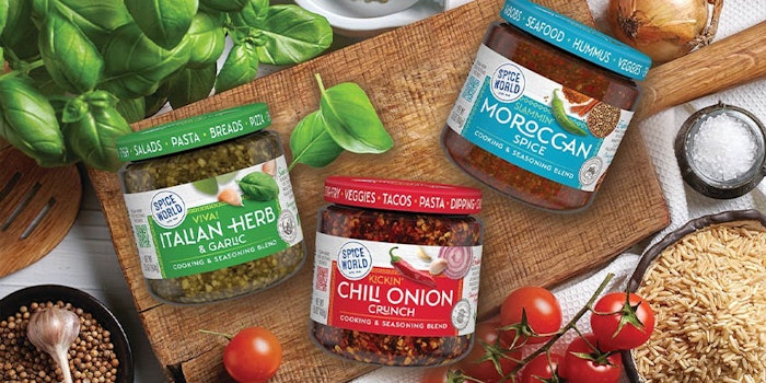 The new Global Flavors cooking and seasoning blends feature five new flavors. Photo: Spice World.