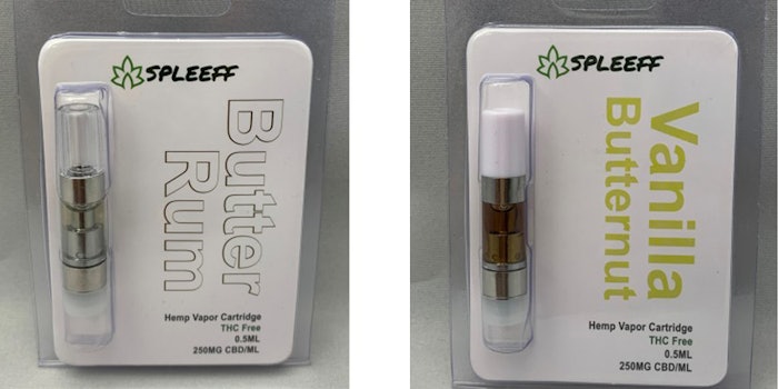Butter Rum and Vanilla Butternut flavored CBD. Photo: Spleeff.