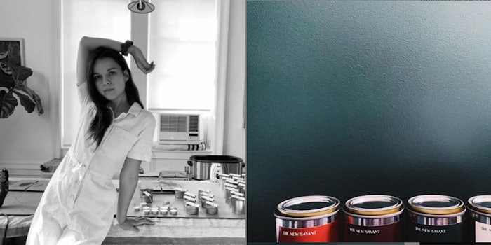 Ingrid Nilsen launches holiday candle collection. Photos: Instagram.