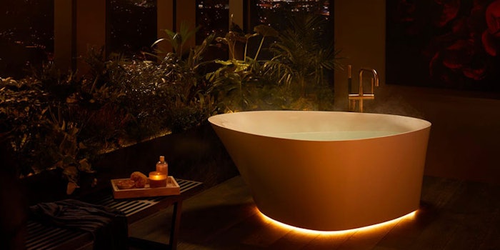 Kohler Stillness Bath features an experience tower which emits aromas from essential oils. Photo: Business Insider.