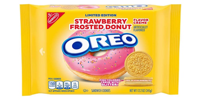 Oreo's Strawberry Frosted Donut flavor. Photo: MSN.