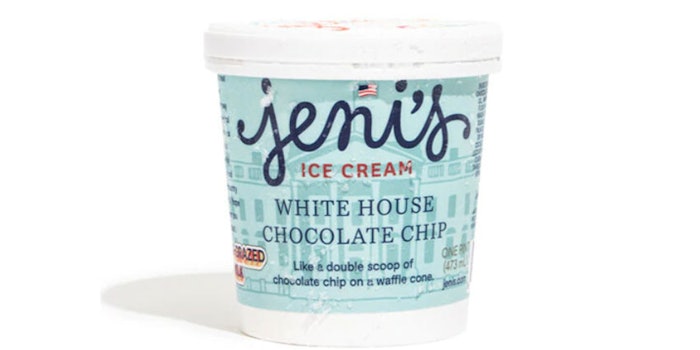 Jeni's new limited flavor White House Chocolate Chip.
