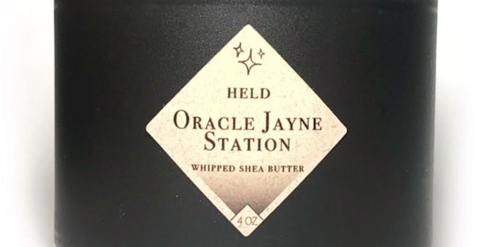 The Held & Howl collection consists of two eau de parfums, hand and body bar soaps, shea butter and two scrubs.