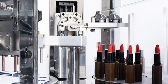 Cosmatic's machinery for the production of lipstick and in fill-in cosmetic powders.