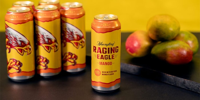 Yuengling's Raging Eagle Mango Beer will be available year-round in convenience stores across the nation. Photo: Yuengling