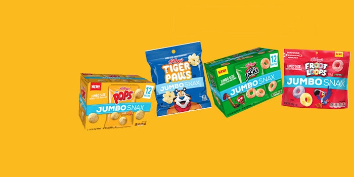The new flavor Smorz Jumo Snax will join Kellogg's Jumbo Snax line next month.
