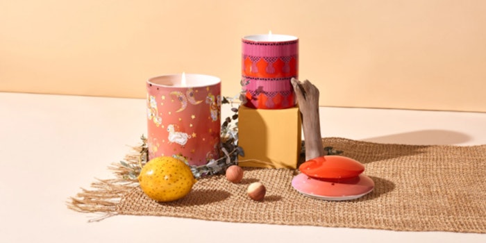 The collection features celestial themes like astrology signs, the moon and enchanting woods, with four different candle scents from woodsy to florals.