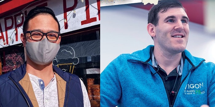 From left: The company has promoted Nick Bourne to account manager and Bill Bower to director of purchasing. Photo: Vigon's Facebook.