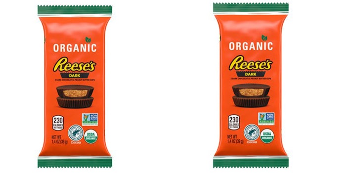 The peanut butter cups are certified USDA Organic and Non-GMO verified. Photo: The Hershey Company.