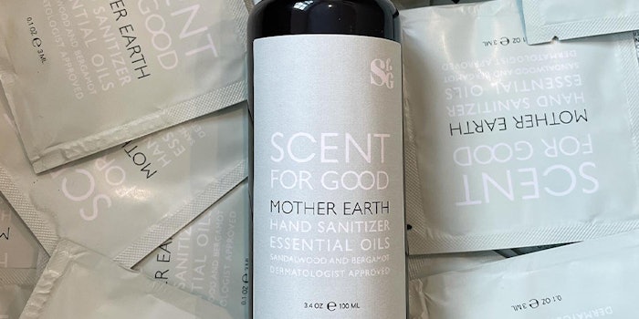 Scent For Good has launched its first product, a gel hand sanitizer formulated with essential oils.