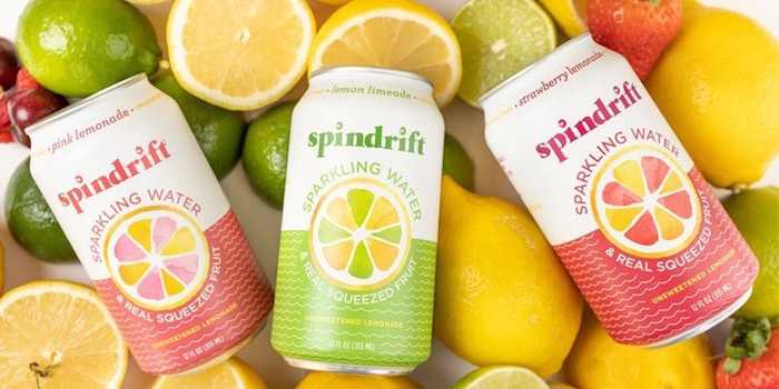 Spindrift's unsweetened lemonade collection will launch with three flavors. Photo: Spindrift's Facebook.