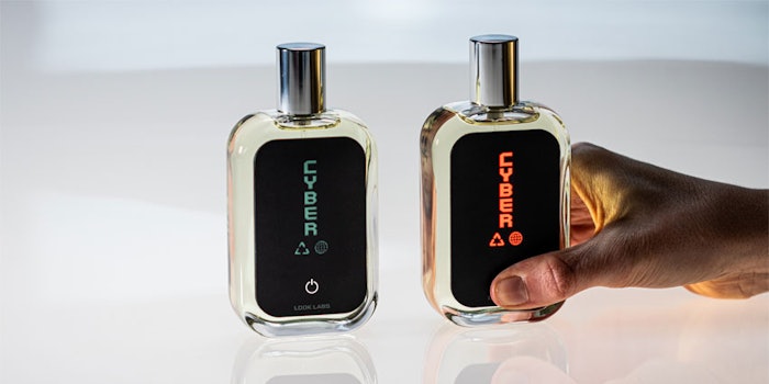 The physical fragrance will be redeemable with a printed-electronics label.