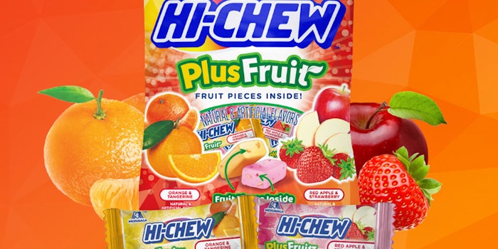 Hi-Chew Plus Fruit debuted two new fruit flavors: Red Apple & Strawberry and Orange & Tangerine.
