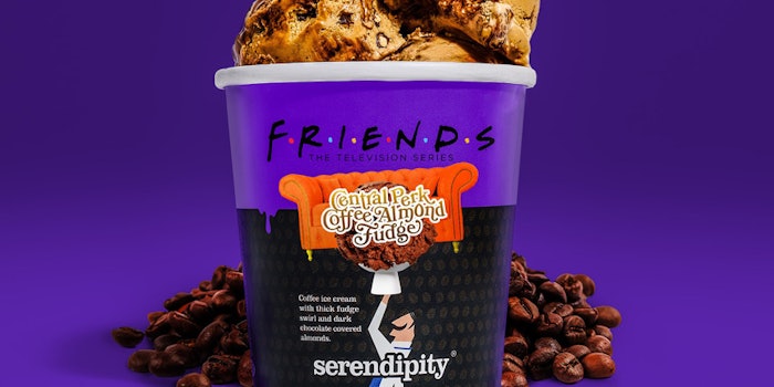 The coffee ice cream has a fudge swirl and dark chocolate covered almonds within. Photo: Serendipity's Facebook.
