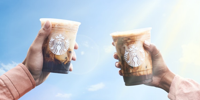 Starbucks has launched the Iced Shaken Espresso in three flavors as well as a new non-dairy milk, available in stores. Photo: Starbucks Facebook.