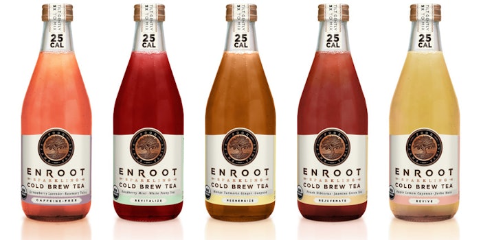 Enroot beverages are sustainably sourced and combine organic teas, fruits and herbs.