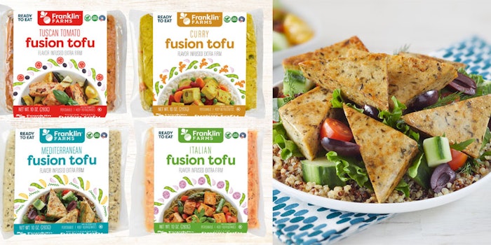 Fusion Tofu comes in four flavors and ranges from 10 to 11 grams of protein.